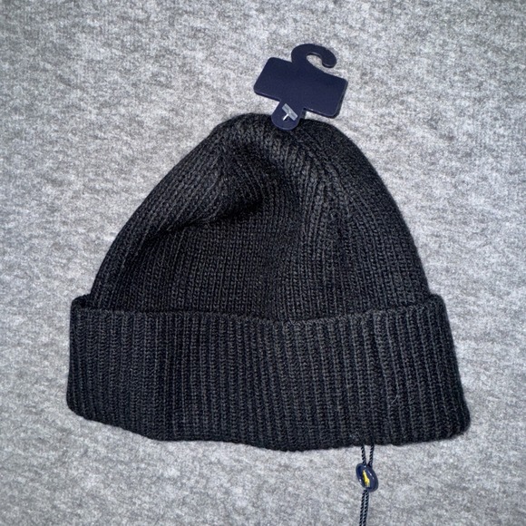 Polo Ralph Lauren Holiday Tartan Bear Embroider Rib Beanie Wool Blend Black NEW - Picture 4 of 6
